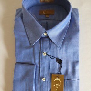 NEW WITH TAGS CHIARELLI BLUE FRENCH CUFF DRESS SHIRT 16 ½ 34/35